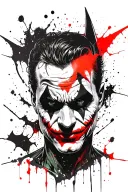Batman joker tattoo design idea