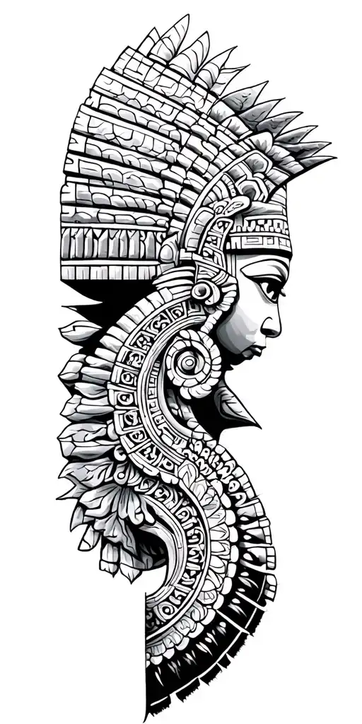 mayan design tattoo design idea