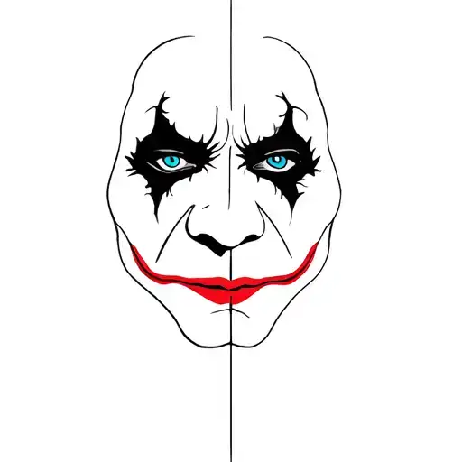 joker face tattoo design idea