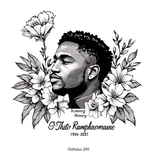 In loving Memory of Thato Ramphomane 1995 - 2021 tattoo design idea