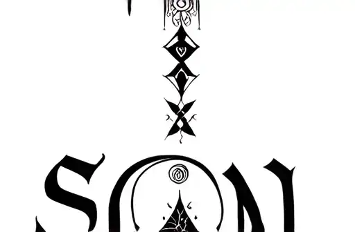 "Son
" tattoo design idea