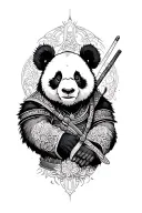 Panda Warrior tattoo design idea