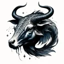 Pisces Taurus tattoo design idea