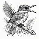 kingfisher neck tattoo design idea