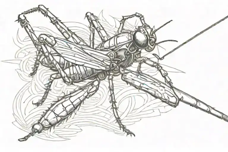 cricket tattoo design idea