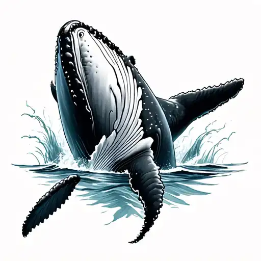 Humpback Whale tattoo design idea