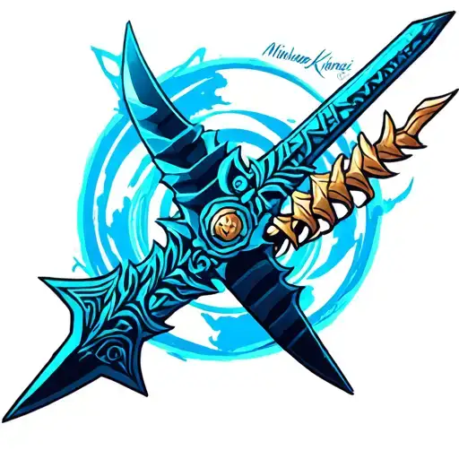 Minato Namikaze Kunai tattoo design idea
