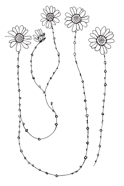 daisy chain tattoo design idea