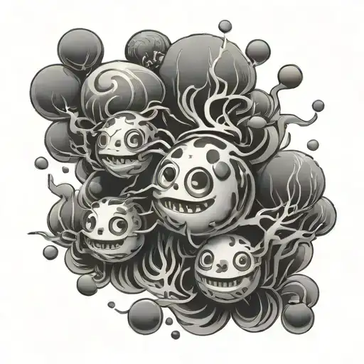 chihiro soot balls tattoo design idea