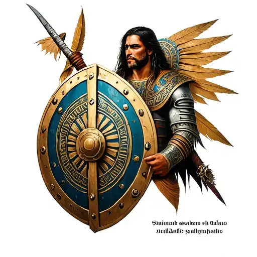 norse mythology, viking with shield, ancient rome theme, ancient egypt theme, south eastern asian theme, thai, tropical tattoo design idea