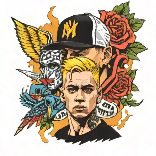 NF, Eminem and Juice WRLD  tattoo design idea