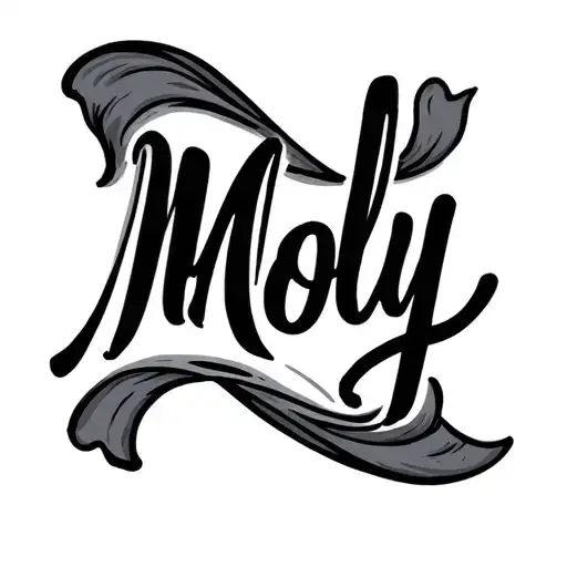 molly name written tattoo design idea