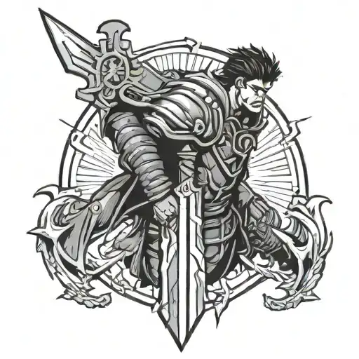 Berserk guts logo tattoo design idea