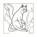 space ghost cat in hell tattoo design idea