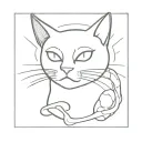 space ghost cat in hell tattoo design idea