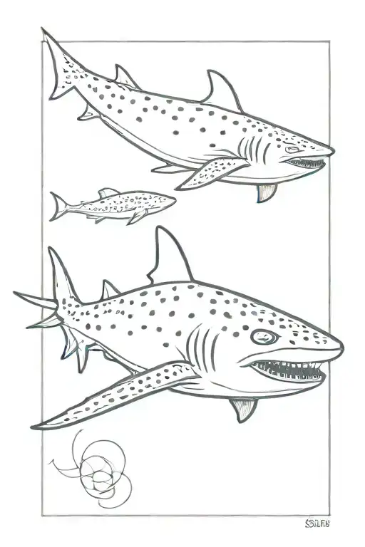 whale shark tattoo design idea