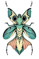 alien moth open wings tattoo design idea