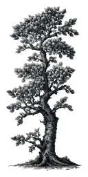 olive tree tattoo design idea