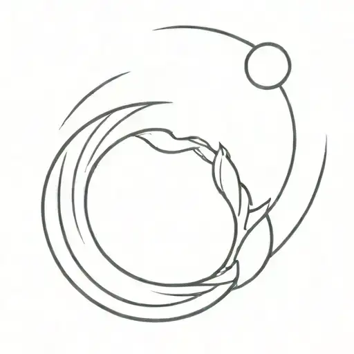 waxing Crescent moon tattoo design idea