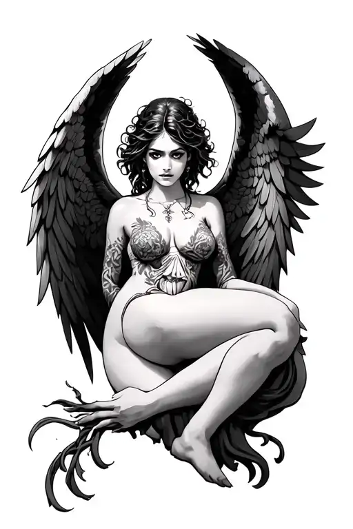 Omerta angels tattoo design idea