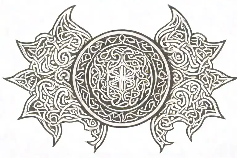 celtic sheild tattoo design idea