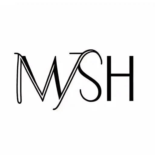 initials mvsh inside of something that signifies ownership tattoo design idea