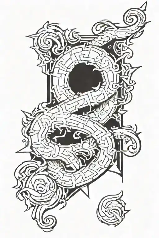 Meliodas tattoo & Number 5 tattoo design idea