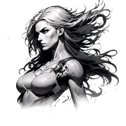 Female titan attack on titan annie leonhart tattoo design idea