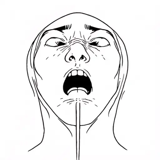 A minimalist for anger issue shouting is your defense mechanism tattoo design idea