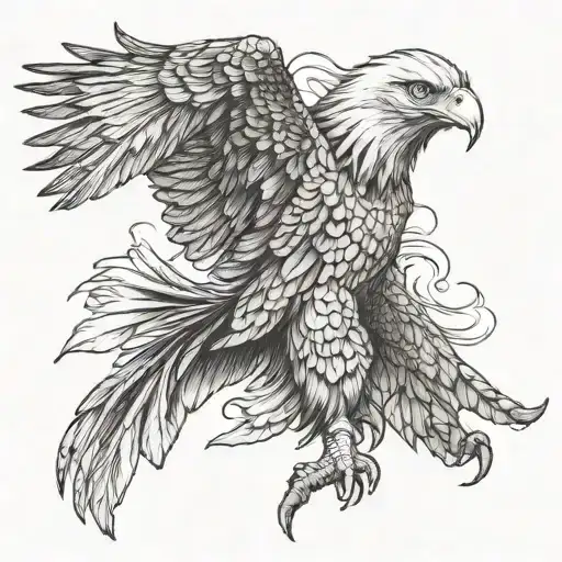 eagle soaring tattoo design idea