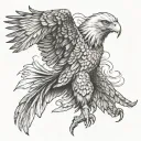 eagle soaring tattoo design idea