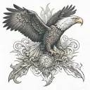 eagle soaring tattoo design idea