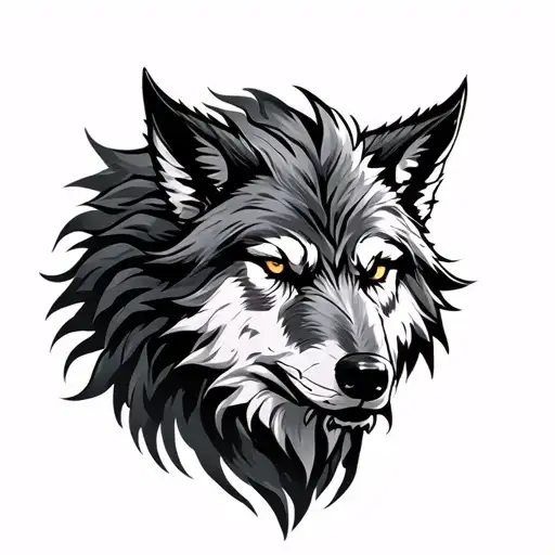 fenrir viking norse wolf tattoo design idea