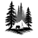 Camping tattoo design idea