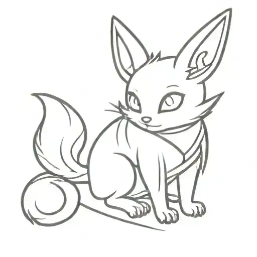 Evil Umbreon tattoo design idea