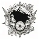 norway navigation tools tattoo design idea
