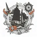 norway navigation tools tattoo design idea