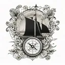 norway navigation tools tattoo design idea