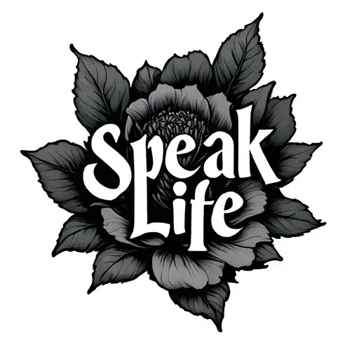 Speak Life tattoo design idea