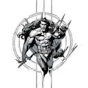Invincible series comic tattoo design idea