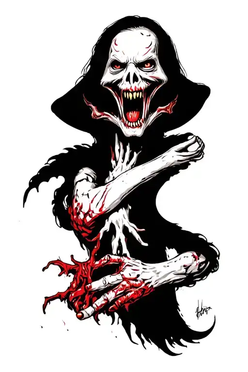 evil and dark tattoo design idea