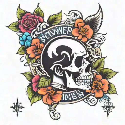 power,money,attitude and kindness tattoo design idea