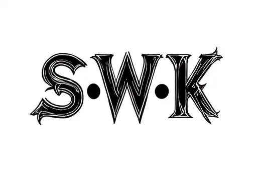 “Swk” tattoo design idea