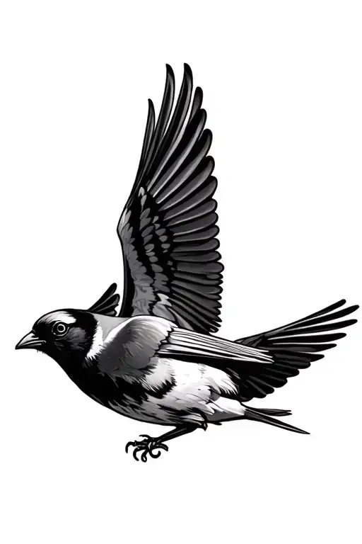 three flying canary's  tattoo design idea