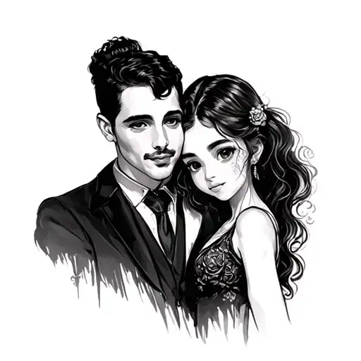 Daddy And Daughter tattoo design idea