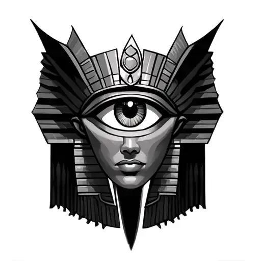 eye of rah Egyptian god tattoo design idea