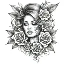 Beautiful disaster feminine tattoo design idea