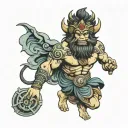 zeus hanuman tattoo design idea