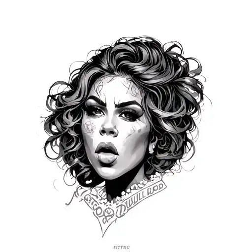 she got mad hustle and dope soul tattoo design idea