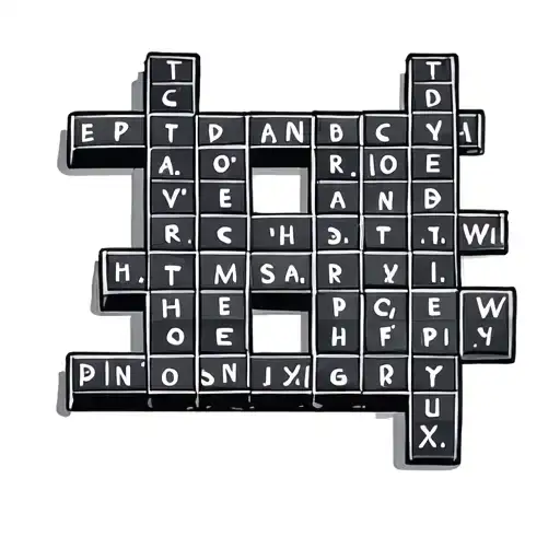 Crossword tattoo design idea